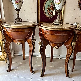 Çift Yüksek Mermerli Fransız Sehpalar Adet